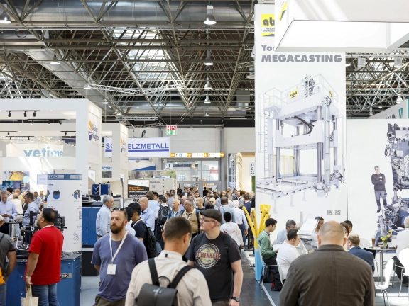 Messehalle während der Bright World of Metals 2023.